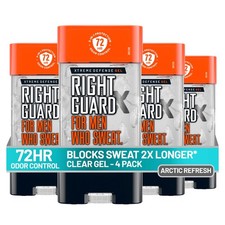 Right Guard Xtreme Defense Antiperspirant 4 Ounce (Pack of 4), Clear picture