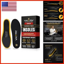 VKTRY Gold Carbon Fiber Insoles For Cleats, Sport Insoles, Athletic Inserts picture