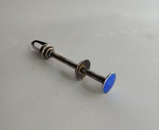 AKSEL HOLMSEN VINTAGE SILVER PLATED ICE TONG - WITH BLUE ENAMEL  picture