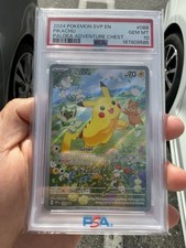 Pokémon TCG Pikachu 088 Promo Paldea Adventure Chest English 2024 PSA 10 picture