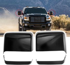 Tow Mirror Caps fit 2014-2019, Glossy Black(Fit for Silverado/GMC 2014-2019)  picture