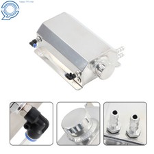 2L Polished Aluminum Coolant Radiator Overflow Reservoir Expansion Water Tank picture