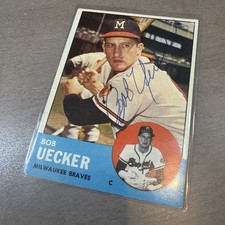 Bob Uecker Autographed 1963 Topps #126 picture