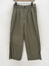 Madewell The Harlow Wide Leg Pants Womens 4 Green Drapey Twill TENCEL Lyocell picture