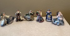 Thomas Kinkade Ashton Drake Heirloom Old World Santa 6 Ornaments picture