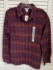 Duluth Trading PLAID FLANNEL Free Swingin Shirt Plaid 65505 Women’s Sz M NWT picture