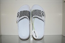 Oofos Ooahh Sport Flex Ltd Unisex Slide Shoes White Labyrinth 1553 NWT picture