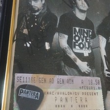 Signed Promo Photo Of The Original Line Up Of  Pantera. picture
