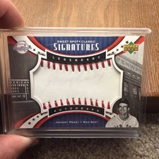 JOHNNY PESKY 2007 sweet spot signatures AUTO BALL 060/125 *FADED INK* red sox  picture