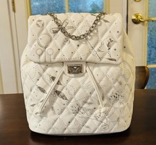 Harry Potter White Mini Quilted Hedwig Backpack W/Matching Wallet and Organizer picture