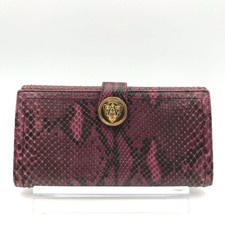 Gucci Old Gucci Python Leather Long Wallet Purple Near Mint gift picture