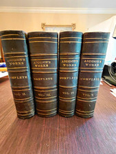 The Works of Joseph Addison Vol II-V Hardcover Illustrated 1854 picture