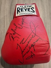 Juan Manuel & Rafael Marquez Cleto Reyes Autograph Dual Signed Boxing Glove Red picture