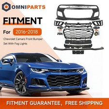 Fit 2016-2018 Chevy Chevrolet Camaro ZL1 Style Front Bumper Kit W/ DRL Fog Light picture
