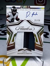 2022 Flawless DeVonta Smith Star Swatch Signatures Game Jersey Patch AUTO /25 picture