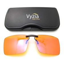 Vyzia Clip On Blue Light Blocking Glasses for Sleep | Fits Over Prescription ... picture