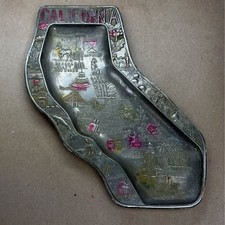 Vintage Made in Japan California State Map Souvenir Tray – Metal Trinket Dish picture