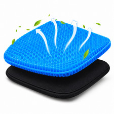 Cooling Gel Seat Cushion Honeycomb Pad Car Office Chair Support Soft Pressure picture