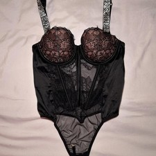 Victoria-s-secret Women's Black and Pink Bodysuit picture