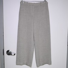 THEORY - Gorgeous Wool Crepe Lined Tweed Wide Leg Crop Pants - Women's Size 2 🔥 picture