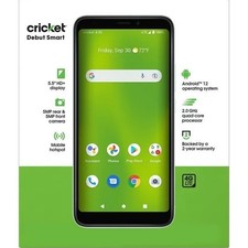 Cricket Wireless Debut Smart 32GB 3GB RAM Green Frost Locked Prepaid Smartphone picture