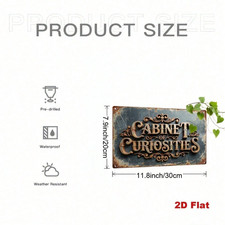 CIFbuy Vintage Cabinet Of Curiosities Metal Sign, 2D Flat Iron Wall Decor, picture