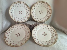4 Vintage Theodore Haviland Limoges Salad Plates H2985 - Pink Roses - 7.5