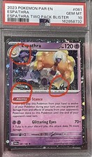 3 FULL SWIRL 🌀Espathra 081/182 PAR EU Exclusive Promo Cosmos Holo✨POP 8 PSA 10 picture