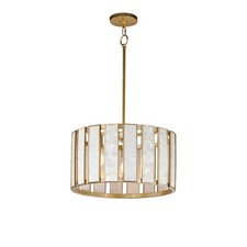 Miramar 3-Light Pendant in Capiz with Natural Aged Brass picture