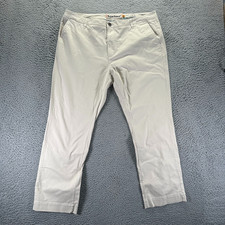 Tailor Vintage Pant Men 40x30 Beige Cotton Chino Straight Slim Business Stretch picture