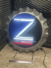 Rare 1996 USA ZIMA Neon Light 22” Diameter Bottle Cap Bar Sign Coors Official picture