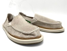 Sanuk Donna Artesano Suede Beige Loafers 10 Women Comfort Slip On Casual Resort picture