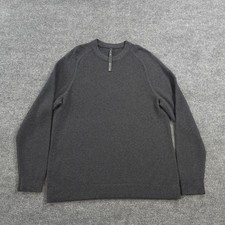 Lululemon Sweater Mens XL Gray Textured Knit Crew Neck Pullover Casual Preppy picture