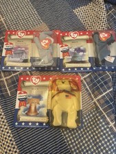 1996 TY Beanie Babies McDonalds American Trio Set Lefty Righty Libearty SEALED picture