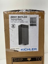Kichler Walden 12 in. 1-Light Textured Black Outdoor Wall Lantern Sconce LED picture