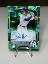Dax Kilby 2025 Bowman Chrome Draft Sapphire 1st Green Refractor Auto 07/99 NYY picture
