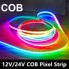 12V 24V WS2811 COB RGBIC LED Strip IC Addressable Full Color Flexible Tape Light picture