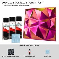 Aloha SuperShift Black Wall Panel Paint Kit Magenta Pink Orange Gold Lime Green picture