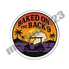 420 Funny Weed Joint Stoner High Baked On Back 9 Golf Ball Marker Novelty Gift picture