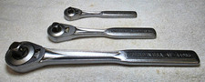 Vintage Craftsman USA 3pc Ratchet Set 1/4 3/8 1/2 Drive V VF 43185 43784 44985 picture