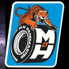 M & H Racemaster Tires - Original Vintage 1960's 70's Racing Decal/Sticker B picture