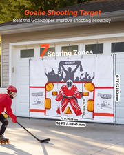 Hockey Shooting Tarp Shooter Tutor Goal Target Net 7 Hole Training Practice Aid picture