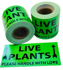 Plant Labels- 2x4 Live Plants (Arrow up) 500 labels per roll, 1-12 Rolls picture