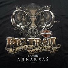 Harley Davidson Pig Trail Rogers Arkansas Boar Graphic T Shirt Mens 2XL NWT picture