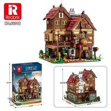 Reobrix Medieval Tavern Bistro Modular Village Building Block Model Kit 66018 picture