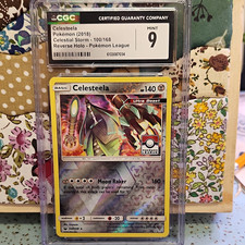 CGC 9 Mint Celesteela 100/168 Rev. Holo Pokémon League Celestial Storm 2018 ENG picture