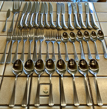 NORTHLAND Oneida POST ROAD 40 PC SATIN STAINLESS FLATWARE SET picture