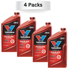 Valvoline MaxLife High Mileage 10W-30 Synthetic Blend Motor Oil 1 Quart - 4 Pack picture