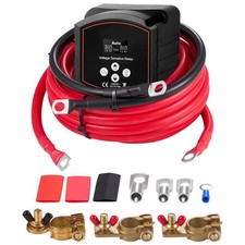 Dual Battery Isolator Kit 12V 300A with Voltage Relay and Voltmeter picture