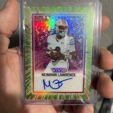 Neimann Lawrence 2025 Leaf Vivid Auto #3/8 Green Texas Longhorns 4 star recruit  picture